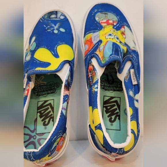 Vans Classic Slip On Spongebob Sneakers Aloha Womens Size 6 - Picture 4 of 9